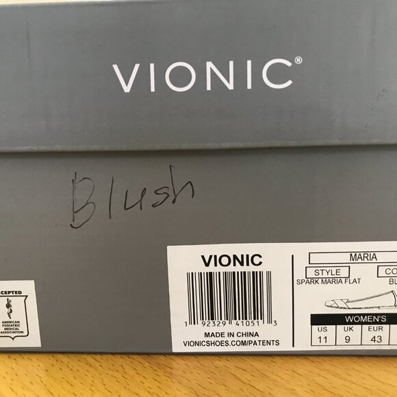 Vionic Women’s Sz 11 Blush Pink Suede Spark Maria Ballet Flats Orthotic Comfort - Picture 7 of 8